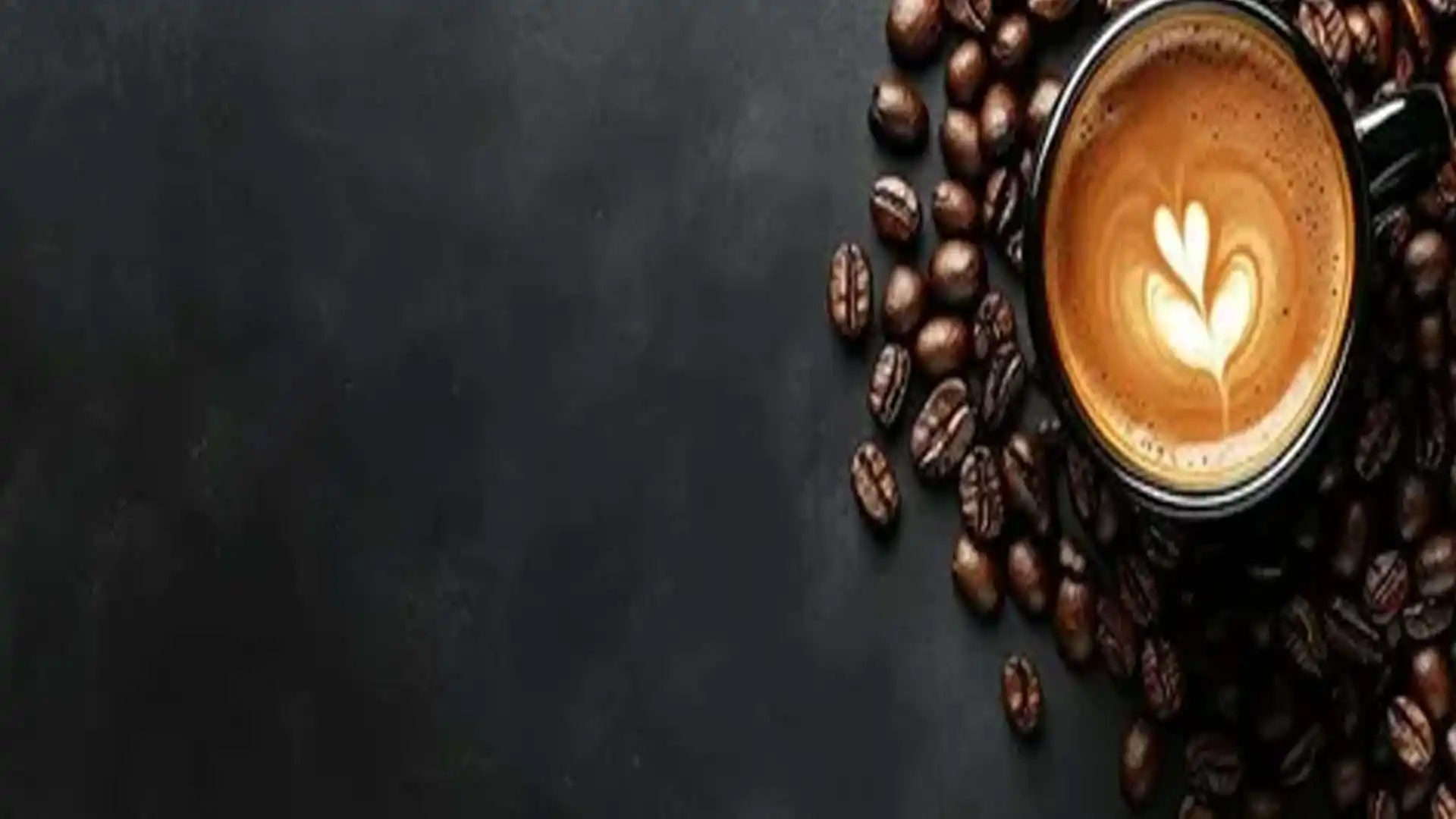 coffe cup close-up with beans