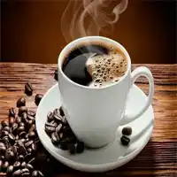 black coffee in white cup